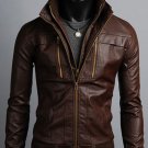 Slim fit leather jacket