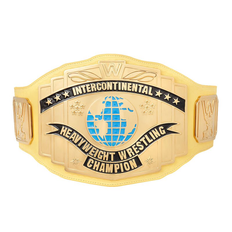 WWE Yellow Intercontinental Championship Replica Title Belt with Free Carrying Bag