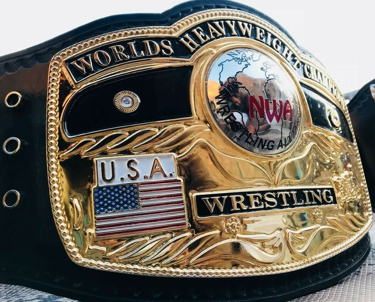 NWA Domed Globe World Heavyweight Wrestling Championship Title Belt.