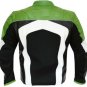 Men's Razer Motorcycle Biker Riding CE Armor Mesh Green Leather Jacket