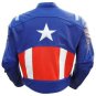 Marvel Avengers Captain America Motorcycle Biker Racing Leather Jacket