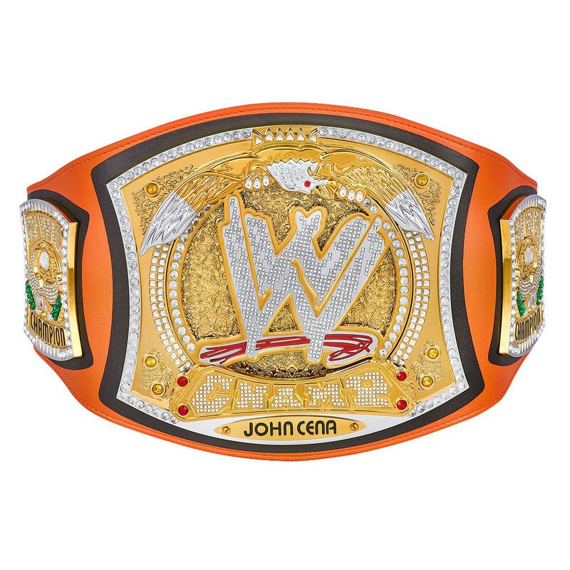 John Cena "Signature Series" Spinner Championship Title Belt with Free Carrying Bag