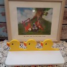 Winnie The Pooh Framed Picture & 3 Hook Baby Chick Shelf