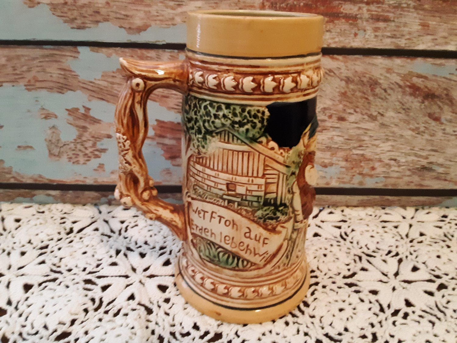 4 Vintage Beer Stein Collection