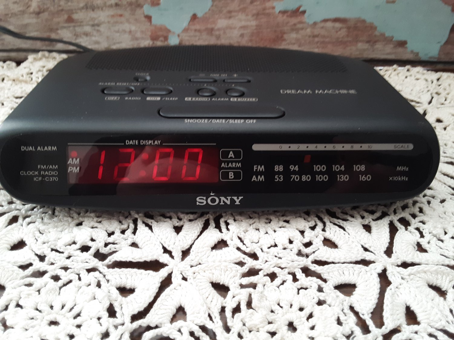 sony fm radio clock