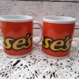 2 Vintage Hershey's Reese's Bright Colorful Coffee Mugs