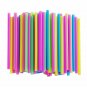 ALINK Assorted Bright Colors Jumbo Smoothie Straws, Pack of 100 Pieces