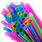 ALINK Assorted Bright Colors Jumbo Smoothie Straws, Pack of 100 Pieces