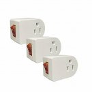 Oviitech Grounded Outlet Wall Tap Adapter with Red Indicator On/Off Power Switch