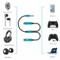 Mic Audio Splitter Headphones Headset Adapter Headphone and for Gaming PS4 Xbox