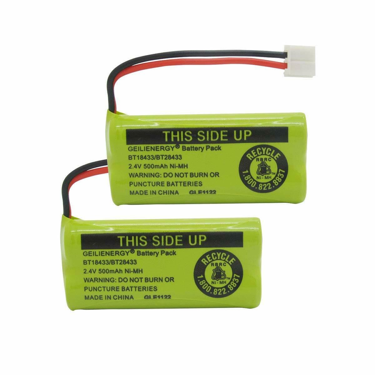 NEW 2Pack Replacement Rechargeable Battery For VTech ATT Phones BT18433 BT28433