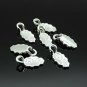 100pcs Silver Plated Oval Glue on Bail Earring Bails for Glass Tile DIY Pendants
