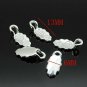 100pcs Silver Plated Oval Glue on Bail Earring Bails for Glass Tile DIY Pendants