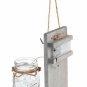 Chen Mason Jar Sconces LED - Fairy Lights,Vintage Wrought Iron Hooks, Silk...