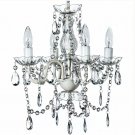 Gypsy Color 4 Arm CRYSTAL WHITE Small Acrylic CRYSTAL CHANDELIER....