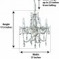 Gypsy Color 4 Arm CRYSTAL WHITE Small Acrylic CRYSTAL CHANDELIER....
