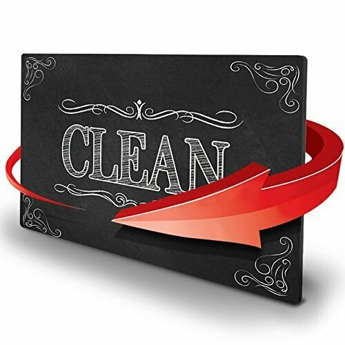 Reversible Double Sided Dishwasher Magnet Clean Dirty Flexible Flip Sign 3x4"