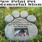 Urns Paw Print Pet Memorial Stone Gravestones Picture Grave Garden Dog Puppy New