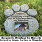 Urns Paw Print Pet Memorial Stone Gravestones Picture Grave Garden Dog Puppy New