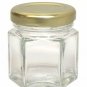 Mini Glass Jars with Lids Small Honey Jam Container Clear Storage X24, 1.5oz