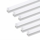 Pack of 6 Barrina LED T5 Integrated Single Fixture, 4FT, 2200lm, 6500K Super and