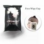 eNilecor Short Fluffy Bob Kinky Straight Hair Wigs with Bangs Synthetic Heat +