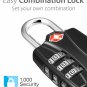 4 PACK TSA Lock Travel Luggage Suitcase 3 Digit Combination Resettable Padlock