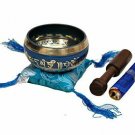 Tibetan Singing Bowl Set By Dharma Store  With Traditional Design Tibetan Buddh