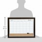 Magnetic Dry Erase Calendar Planner Combo Board Frame Cork Strip Wall Schedule