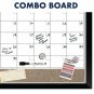 Magnetic Dry Erase Calendar Planner Combo Board Frame Cork Strip Wall Schedule