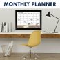 Magnetic Dry Erase Calendar Planner Combo Board Frame Cork Strip Wall Schedule