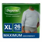 Depend FIT-FLEX Incontinence Underwear for Men, Maximum Absorbency, XL, Gray ...