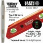 Lighted Level Magnetic Torpedo 3 Vial VGroove and Magnet Track Klein Tools 935RB