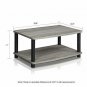 Modern Grey Coffee Table Small Wood End Storage Stand Living Room Furniture New