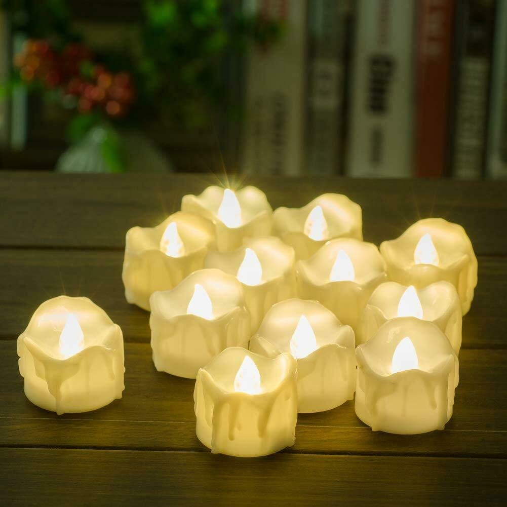 Timer Candles, 12pcs PChero Battery Operated LED Decorative Flameless Candles...