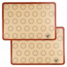 Silicone Macaron Baking Mat - Set of 2 Half Sheet (Thick & Large...