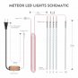 BlueFire Upgraded 50cm 10 Tubes 540 LEDMeteor Shower Rain Lights, Drop/Icicle...