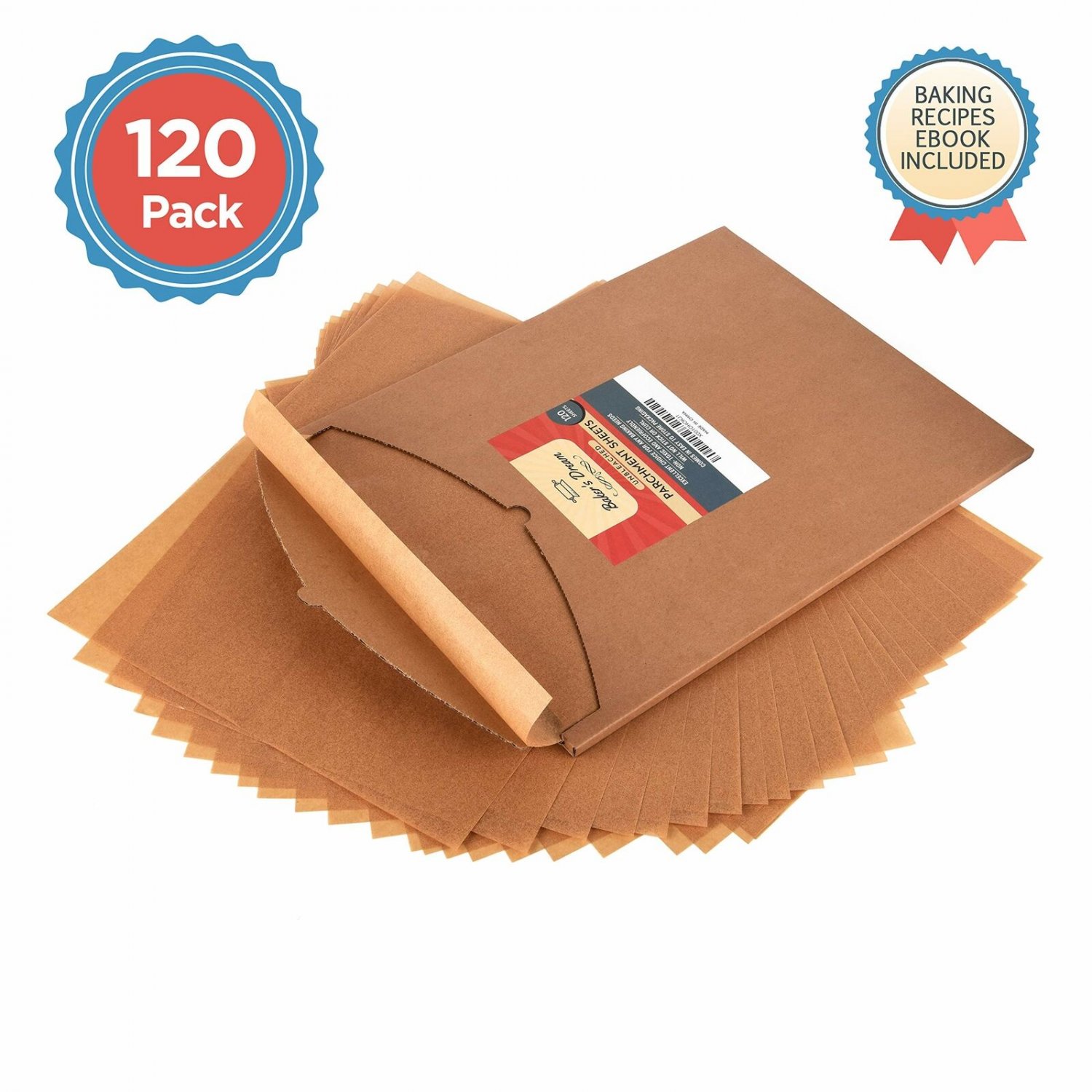 Parchment Paper Baking Sheets by Baker's Dream | Precut Non-Stick &...