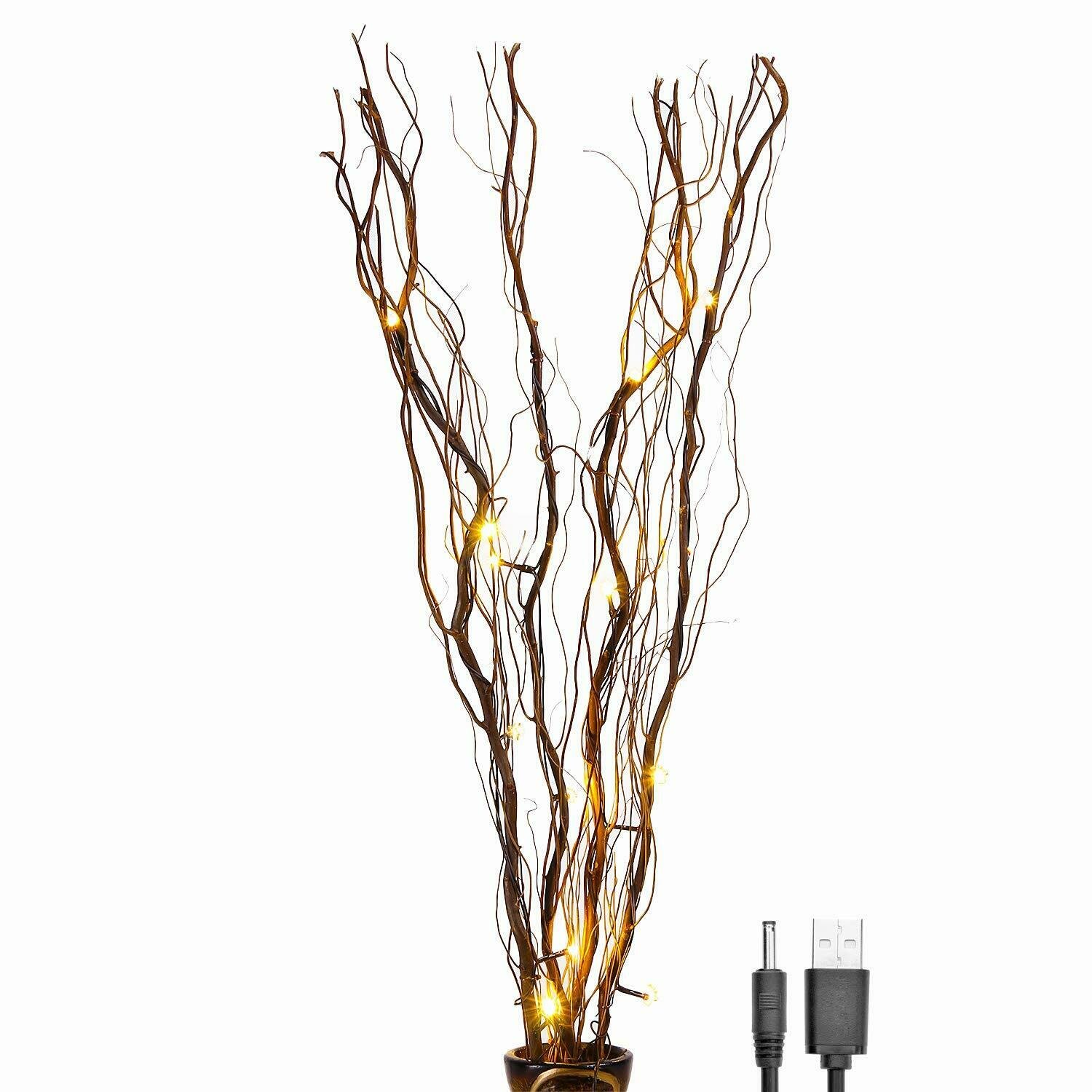 Lightshare Upgraded 36Inch 16LED Natural Willow Twig Lighted Branch for Home...