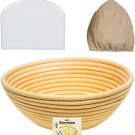 9 Inch Banneton Proofing Basket Set - for Professional and Home Bakers...