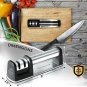 Zulay Kitchen Manual Stainless Steel Knife Sharpener for Straight and Serrate...