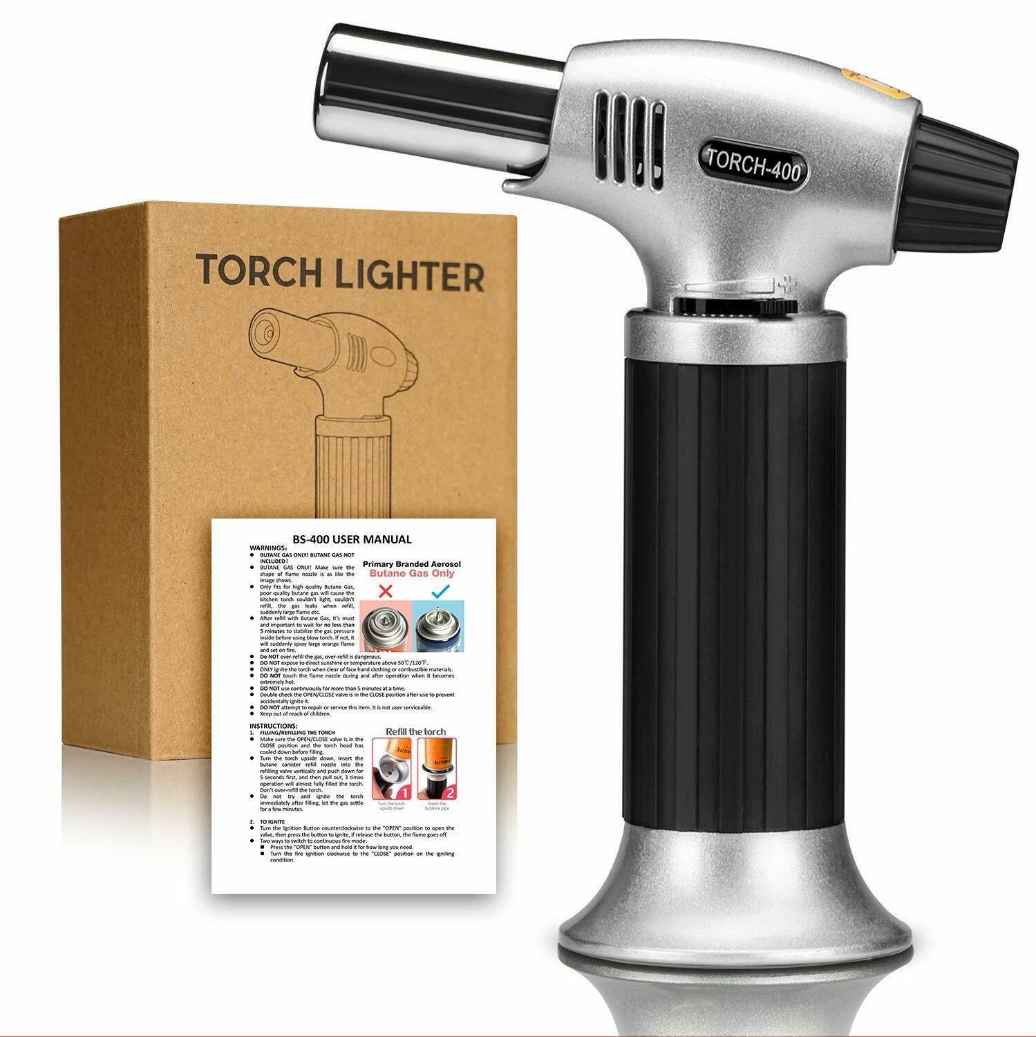 GiBot Blow Torch Lighter Kitchen Butane Culinary Torch Chef Cooking Torch...