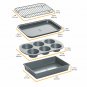 Chicago Metallic 8044 Non-Stick 4-Piece Toaster Oven Bakeware Set Set of 1