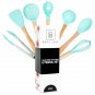 Silicone Cooking Utensils Set for Kitchen: 7 Piece Red Silicone Kitchen Utensil