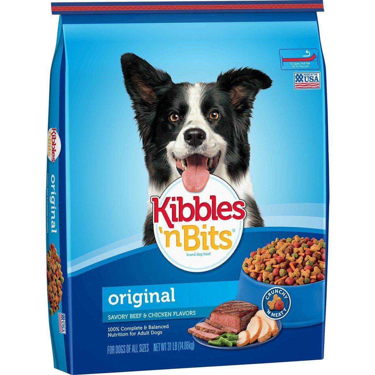 Kibbles 'N Bits Original Savory Beef & Chicken Flavor Dry Dog Food, 31-Pound
