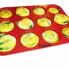 keliwa 12 Cup Silicone Muffin - Cupcake Baking Pan/Non - Stick Silicone....