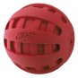 Nerf Dog Checker Squeak Rubber Ball Dog Toy, Small/Medium, Red