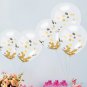 Gold Confetti Balloons 20 Pieces, 12 Inches Party Balloons With Golden ....