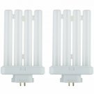 Sunlite Compact Fluorescent 27W Quad Tube GX10Q-4 Base Warm White Light Bulb 2pk