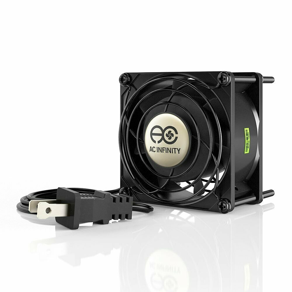 AC Infinity AXIAL 8038, Quiet Muffin Fan, 115V 120V AC 80mm x 38mm Low Speed,...